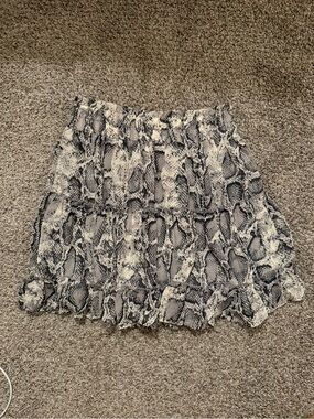 Snake Print Skirt